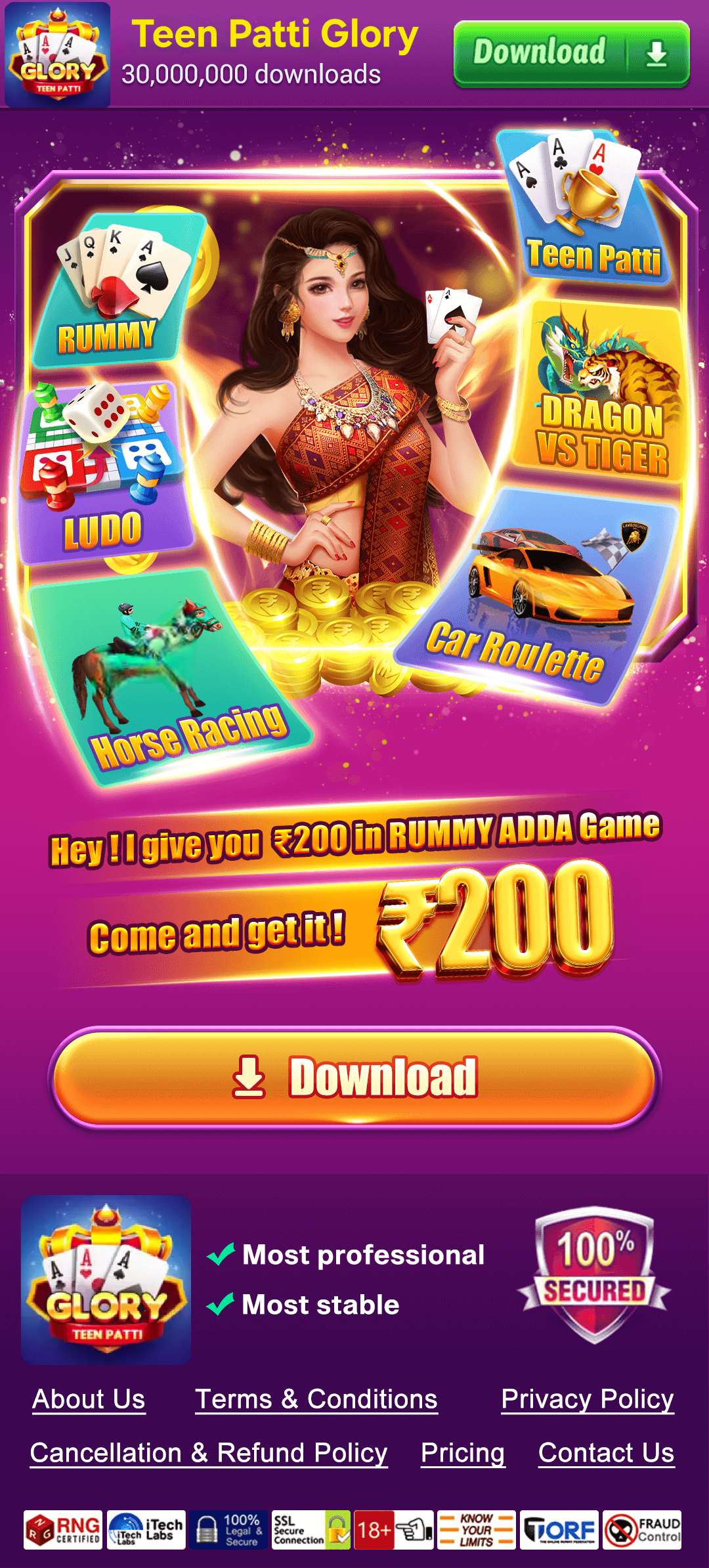 Teen Patti Glory Download APK Latest Version (2026)